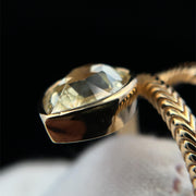 18k Yellow Gold GIA Certified 2.20ct Natural Diamond Serpent Ring