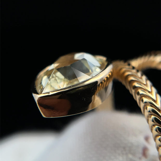 18k Yellow Gold GIA Certified 2.20ct Natural Diamond Serpent Ring