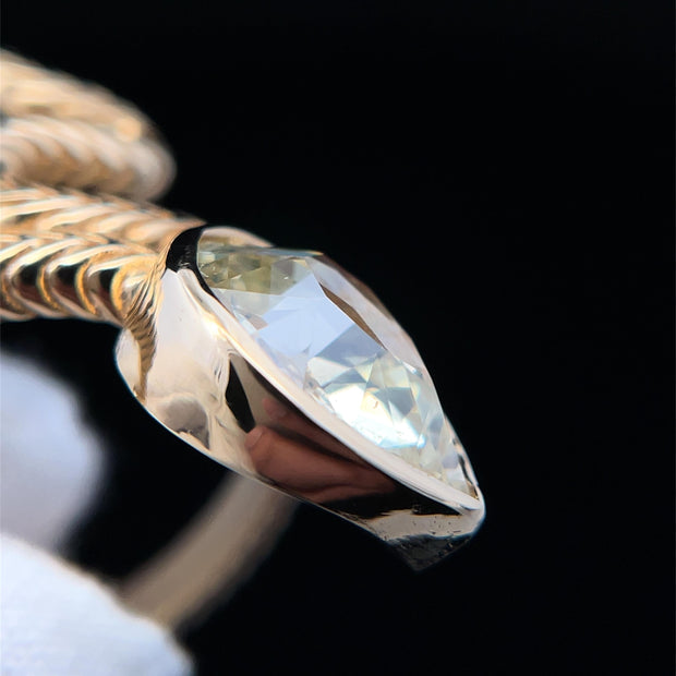 18k Yellow Gold GIA Certified 2.20ct Natural Diamond Serpent Ring