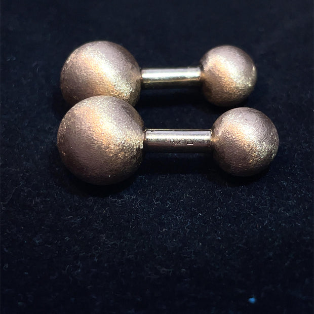 Cartier 14k Yellow Gold Dumbbell Cufflinks and Buttons set