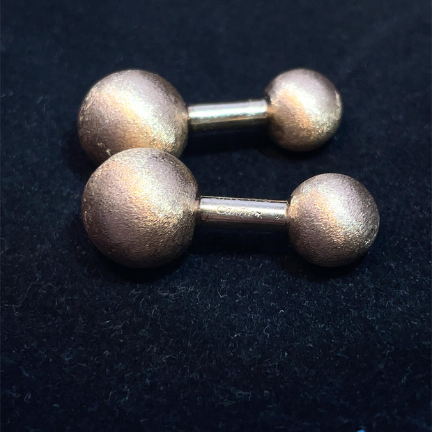 Cartier 14k Yellow Gold Dumbbell Cufflinks and Buttons set