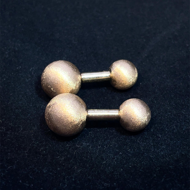 Cartier 14k Yellow Gold Dumbbell Cufflinks and Buttons set