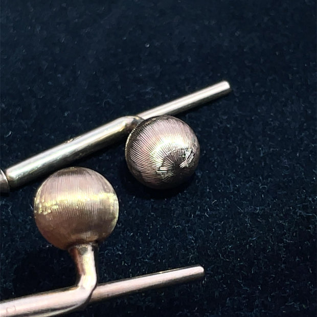Cartier 14k Yellow Gold Dumbbell Cufflinks and Buttons set