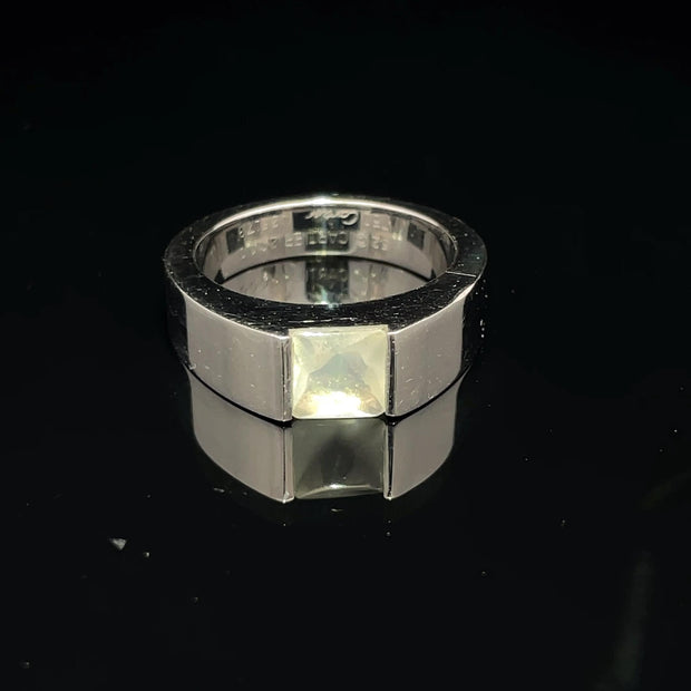 Cartier 18k White Gold Moonstone Ring