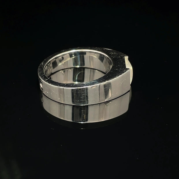 Cartier 18k White Gold Moonstone Ring