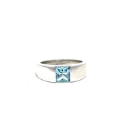 CARTIER Vintage 1990s Cushion Aquamarine Tank Ring