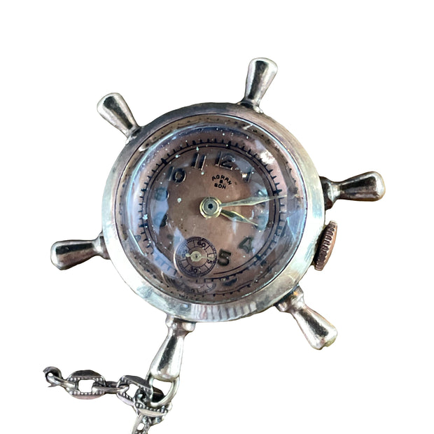 Agran & Son Solid Yellow Gold Vintage Swiss Watch Brooch