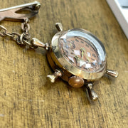 Agran & Son Solid Yellow Gold Vintage Swiss Watch Brooch