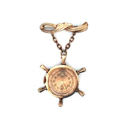 Agran & Son Solid Yellow Gold Vintage Swiss Watch Brooch