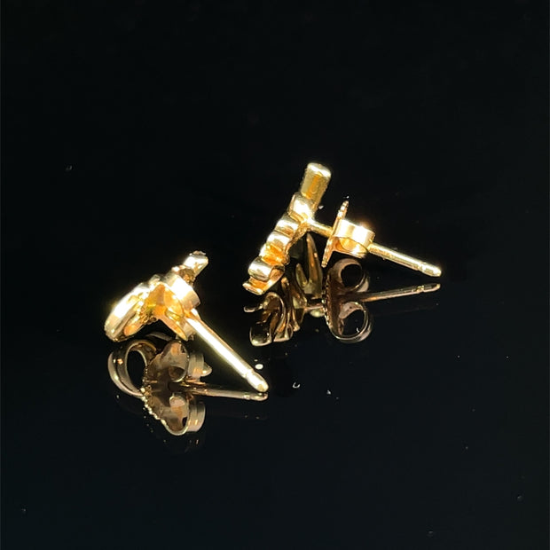 TIFFANY & CO. Paloma Picasso Graffiti 18k Yellow Gold Love & XO earrings