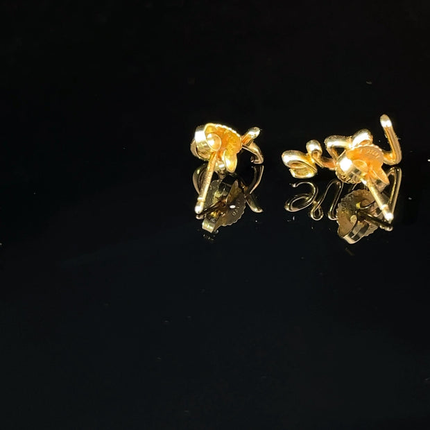 TIFFANY & CO. Paloma Picasso Graffiti 18k Yellow Gold Love & XO earrings