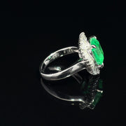 Platinum Ballerina Emerald and Diamond Ring