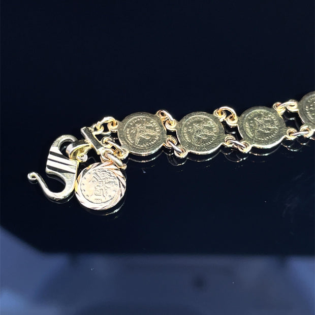 MINI TOKENS BRACELET IN 18K YELLOW GOLD