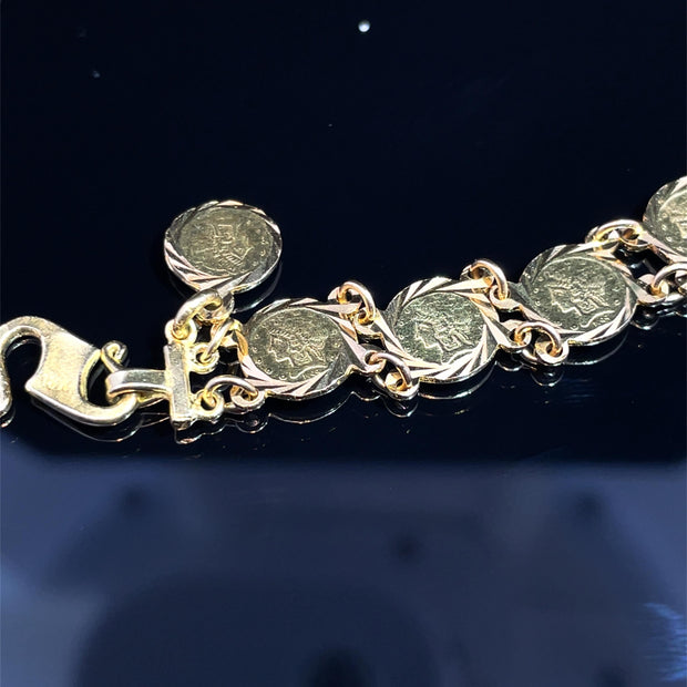 MINI TOKENS BRACELET IN 18K YELLOW GOLD