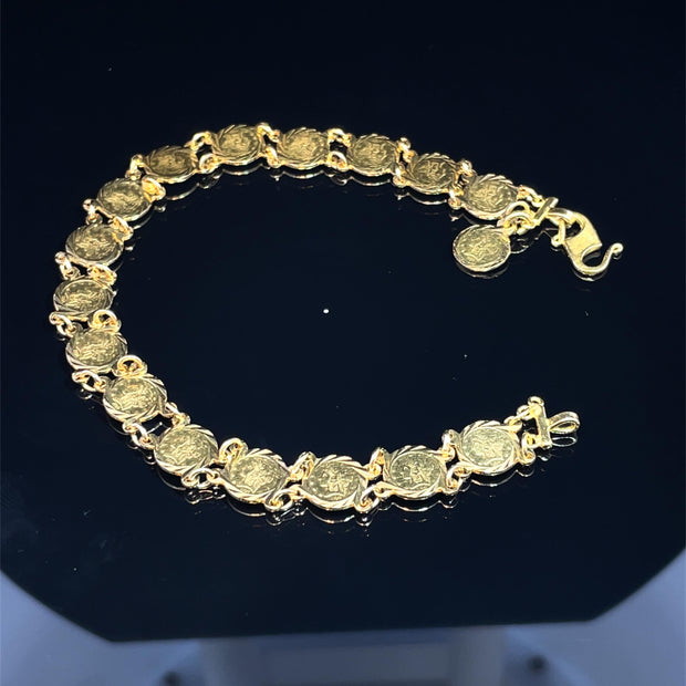 MINI TOKENS BRACELET IN 18K YELLOW GOLD