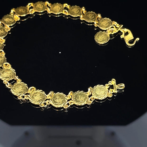 MINI TOKENS BRACELET IN 18K YELLOW GOLD