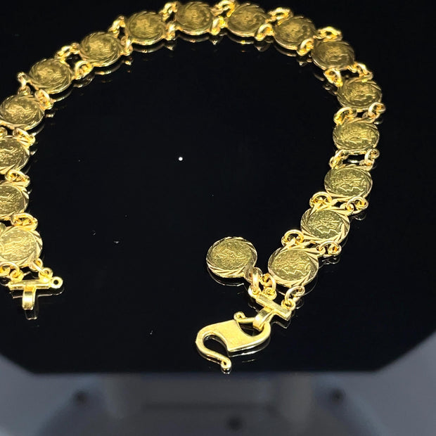 MINI TOKENS BRACELET IN 18K YELLOW GOLD