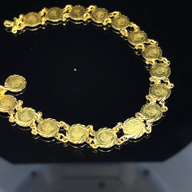 MINI TOKENS BRACELET IN 18K YELLOW GOLD