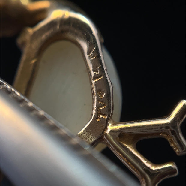 Charming 14k Golden Chicken Pin