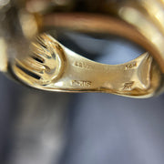Le Vian 14k Yellow Gold Double Snake Head Diamond Ring
