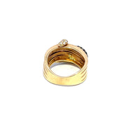 Le Vian 14k Yellow Gold Double Snake Head Diamond Ring