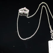 TIFFANY & CO. Platinum Pink Sapphire and Diamond Heart Pendant