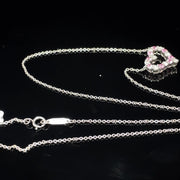 TIFFANY & CO. Platinum Pink Sapphire and Diamond Heart Pendant