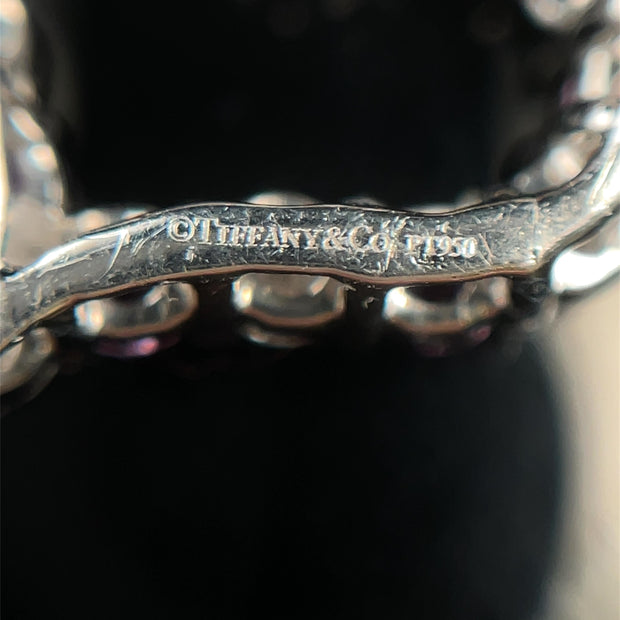 TIFFANY & CO. Platinum Pink Sapphire and Diamond Heart Pendant