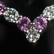 TIFFANY & CO. Platinum Pink Sapphire and Diamond Heart Pendant