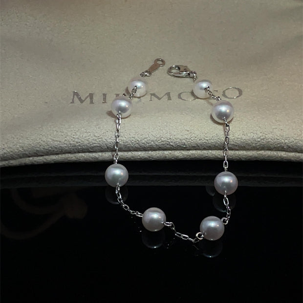 Mikimoto Pearl Exquisite Bracelet 18k White Gold