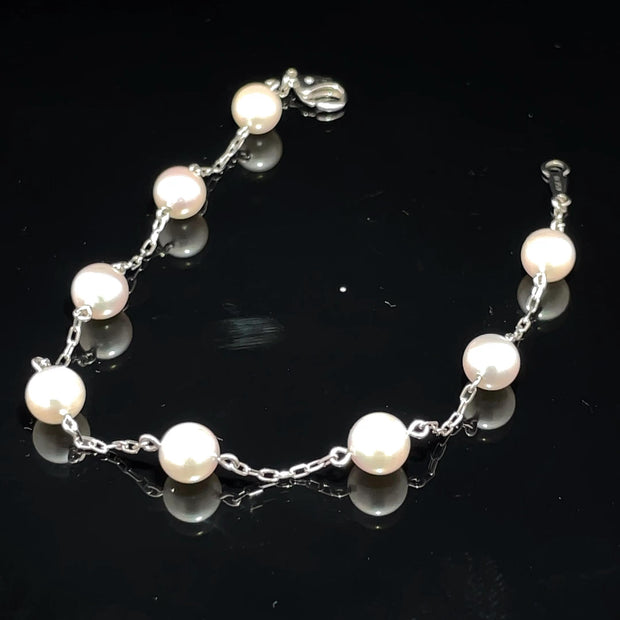 Mikimoto Pearl Exquisite Bracelet 18k White Gold