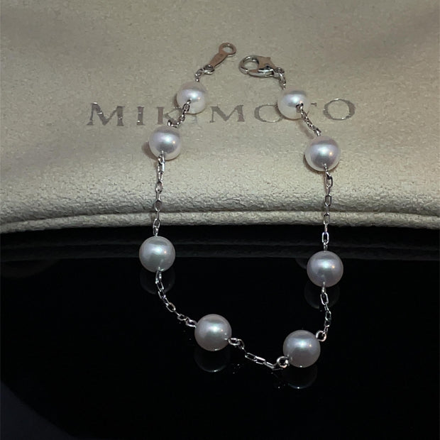 Mikimoto Pearl Exquisite Bracelet 18k White Gold