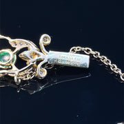 18k Yellow Gold Exquisite Emerald and Diamond Bracelet