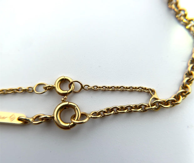 Cartier 18k Gold Multicolor Trinity Ring Pendant Necklace