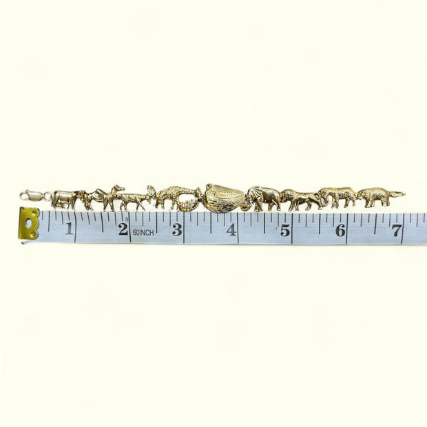 14k Yellow Gold Noah's Ark Bracelet