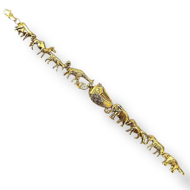 14k Yellow Gold Noah's Ark Bracelet