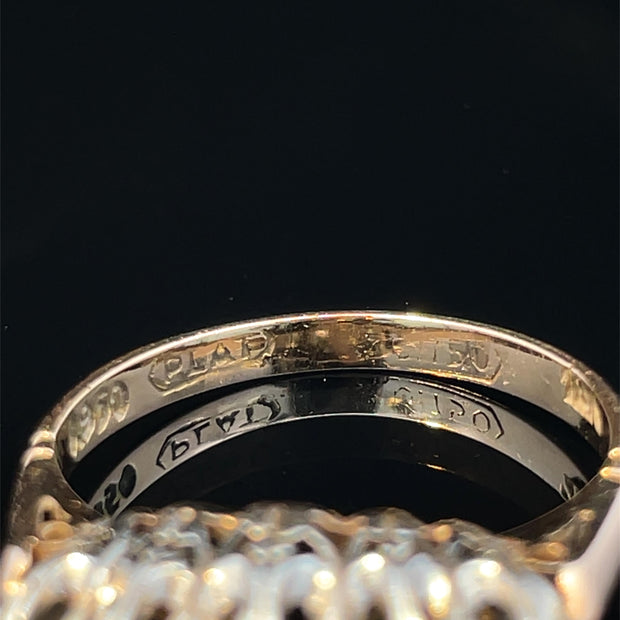 18k Yellow Gold & Platinum Diamond Ring