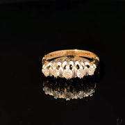 18k Yellow Gold & Platinum Diamond Ring