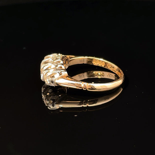 18k Yellow Gold & Platinum Diamond Ring