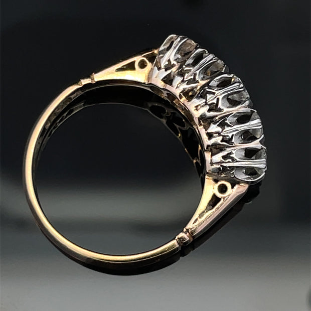 18k Yellow Gold & Platinum Diamond Ring
