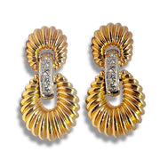 HENRY DANKNER 14k Yellow Gold & White Gold Drop Earrings
