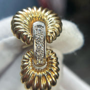 HENRY DANKNER 14k Yellow Gold & White Gold Drop Earrings