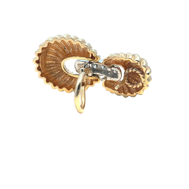 HENRY DANKNER 14k Yellow Gold & White Gold Drop Earrings