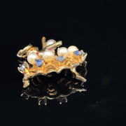 Solid Gold Multigems  Ballerina Charm Pendant