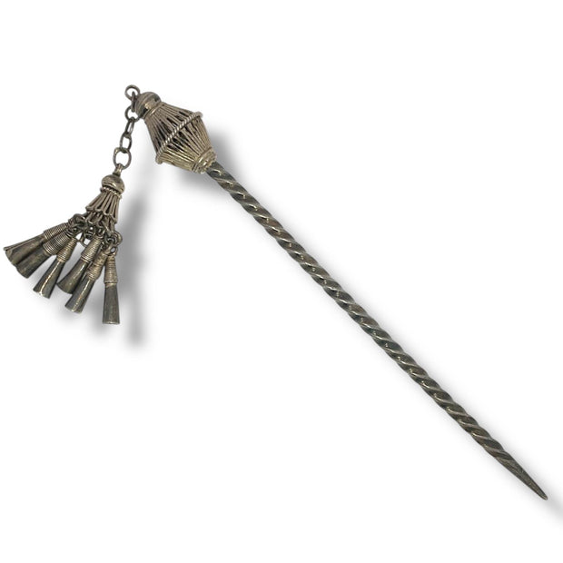 Antique 1800s Silver hair Stick Pin