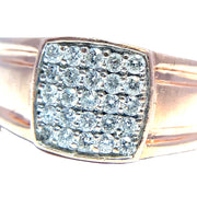 Solid Rose Gold Natural Diamond Cluster Ring
