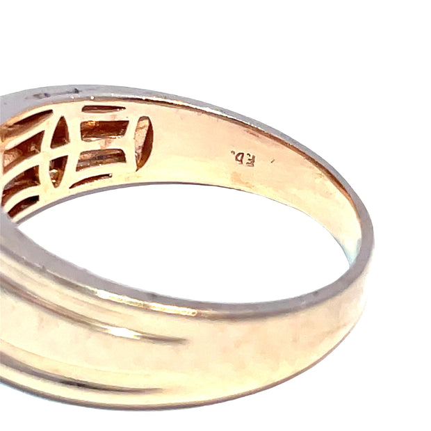 Solid Rose Gold Natural Diamond Cluster Ring