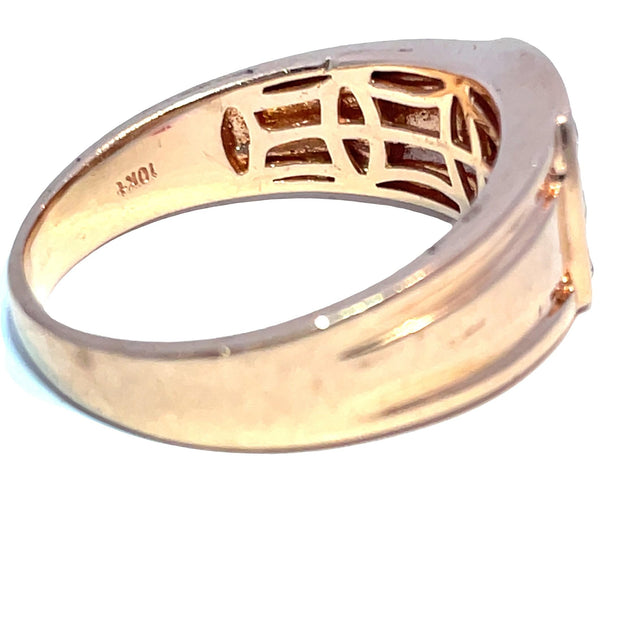 Solid Rose Gold Natural Diamond Cluster Ring