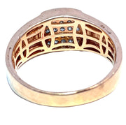 Solid Rose Gold Natural Diamond Cluster Ring