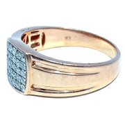 Solid Rose Gold Natural Diamond Cluster Ring